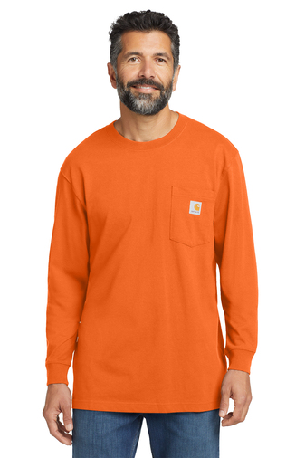 Carhartt ® Workwear Adult Unisex 100% Cotton With Pocket Long Sleeve T-Shirt